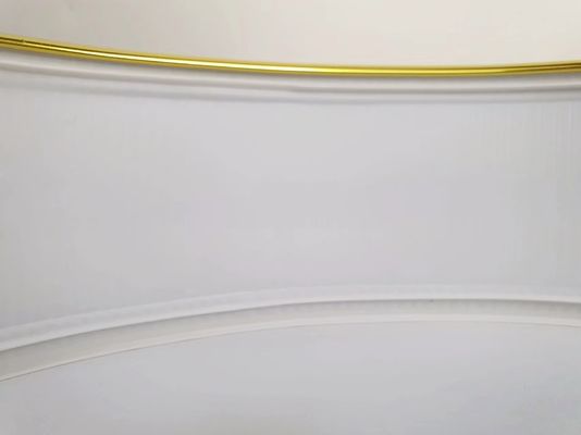 اليد ثنية الألومنيوم غطاء التجميل لخطاب القناة مرآة ممشحة ذهبية خط القناة غطاء التجميل